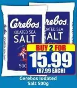 Three Star Cash and Carry Cerebos lodated Salt offer
