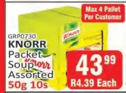 KitKat Cash and Carry KNORR Packet Soup Assorted 50g 10s offer