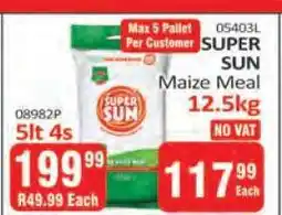 KitKat Cash and Carry SUPER SUN Maize Meal 12.5kg offer