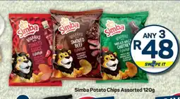 Pick n Pay Simba Potato Chips Assorted 120g offer