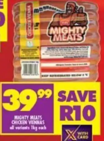 Shoprite Mighty Meats Chicken Viennas 1kg offer