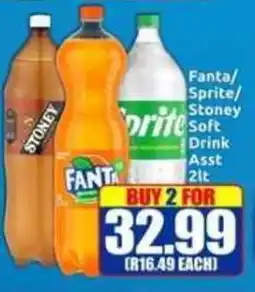 Three Star Cash and Carry Fanta/ Sprite/ Stoney Soft Drink Asst offer