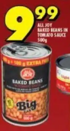 Shoprite All Joy Baked Beans in Tomato Sauce 500g offer