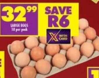 Shoprite Large Eggs 18 per Pack offer