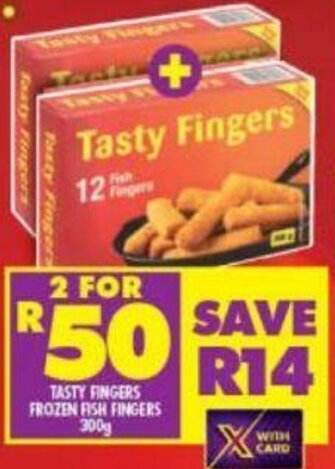 Shoprite Tasty Fingers Frozen Fish Fingers 300g offer