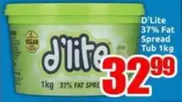 Three Star Cash and Carry D'Lite 37% Fat Spread Tub offer