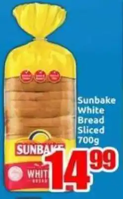 Three Star Cash and Carry Sunbake White Bread Sliced offer