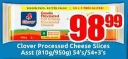 Three Star Cash and Carry Clover Processed Cheese Slices Asst offer
