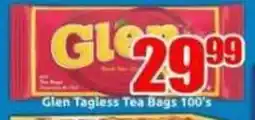 Three Star Cash and Carry Glen Tagless Tea Bags offer