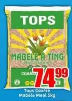 Three Star Cash and Carry Tops Coarse Mabele Meal offer
