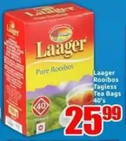 Three Star Cash and Carry Laager Rooibos Tagless Tea Bags offer