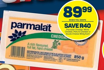 Pick n Pay Parmalat Cheddar, White Cheddar, Mature Cheddar or Gouda Cheese 850g offer
