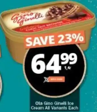 Checkers Ola Gino Ginelli Ice Cream 1,4L offer