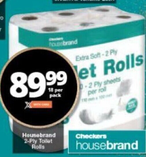 Housebrand 2Ply Toilet Rolls offer at Checkers