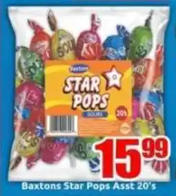 Three Star Cash and Carry Baxtons Star Pops Asst offer