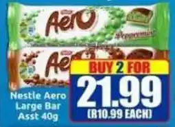 Three Star Cash and Carry Nestle Aero Large Bar Asst offer