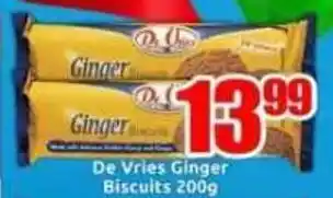 Three Star Cash and Carry De Vries Ginger Biscuits offer