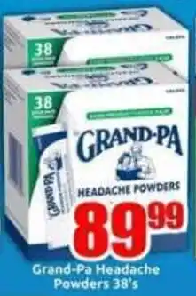 Three Star Cash and Carry Grand-Pa Headache Powders offer