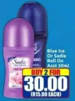 Three Star Cash and Carry Blue Ice Or Sadie Roll On Asst offer