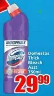 Three Star Cash and Carry Domestos Thick Bleach Asst offer