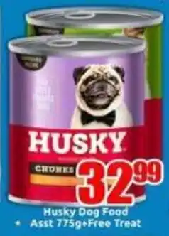 Three Star Cash and Carry Husky Dog Food Asst + Free Treat offer