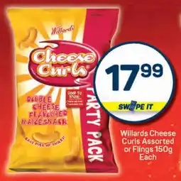 Pick n Pay Willards Cheese Curls Assorted or Flings offer