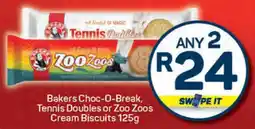Pick n Pay Bakers Choc-O-Break, Tennis Doubles or Zoo Zoos Cream Biscuits offer