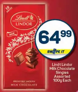Pick n Pay Lindt Lindor Milk Chocolate Singles Assorted offer