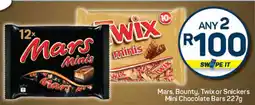 Pick n Pay Mars, Bounty, Twix or Snickers Mini Chocolate Bars offer