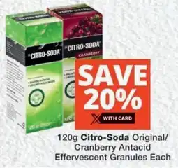 MediRite Citro-Soda Original/ Cranberry Antacid Effervescent Granules Each offer