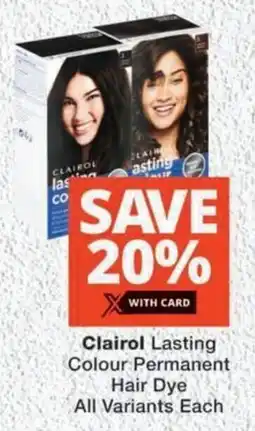 MediRite Clairol Lasting Colour Permanent Hair Dye All Variants Each offer