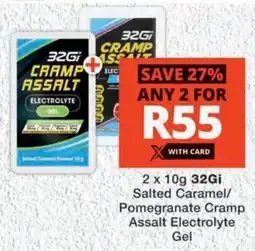 MediRite 32Gi Salted Caramel/ Pomegranate Cramp Assalt Electrolyte Gel offer