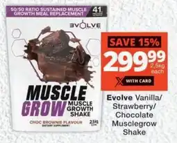 MediRite Evolve Vanilla/ Strawberry/ Chocolate Musclegrow Shake offer