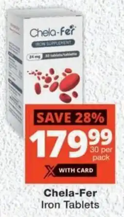 MediRite Chela-Fer Iron Tablets offer
