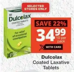 MediRite Dulcolax Coated Laxative Tablets offer