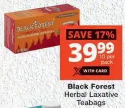 MediRite Black Forest Herbal Laxative Teabags offer