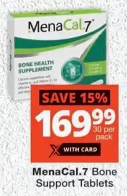 MediRite MenaCal.7 Bone Support Tablets offer
