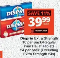 MediRite Disprin Extra Strength/ Regular Pain Relief Tablets offer