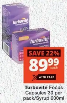 MediRite Turbovite Focus Capsules/ Syrup offer