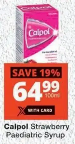 MediRite Calpol Strawberry Paediatric Syrup offer