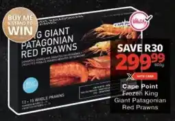 Checkers Cape Point Frozen King Giant Patagonian Red Prawns offer