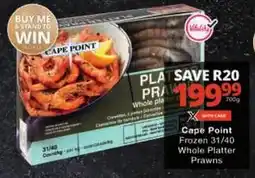 Checkers Cape Point Frozen Whole Platter Prawns offer