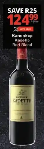 Checkers Kanonkop Kadette Red Blend offer