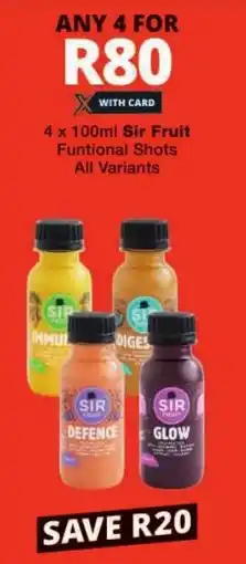 Checkers Sir Fruit Funtional Shots All Variants offer