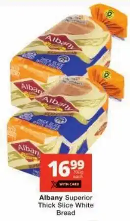 Checkers Albany Superior Thick Slice White Bread offer