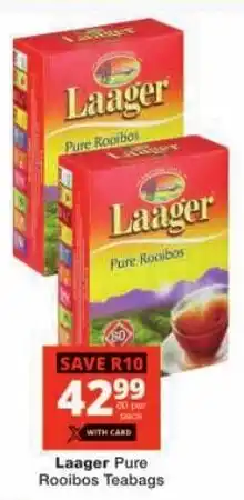 Checkers Laager Pure Rooibos Teabags offer