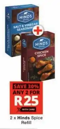 Checkers Hinds Spice Refill offer