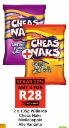 Checkers Willards Cheas Naks offer