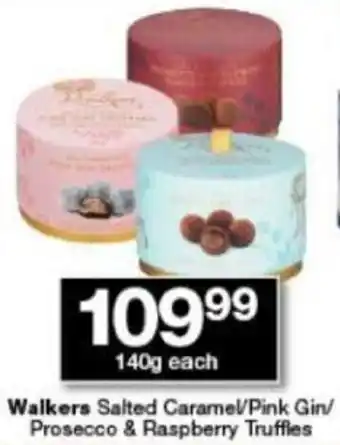 Checkers Walkers Salted Caramel/Pink Gin/Prosecco & Rashpberry Truffles 140g offer