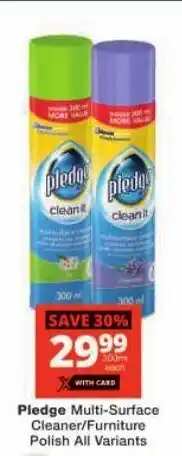 Pledge Multi-Surface Cleaner/ Furniture Polish All Variants